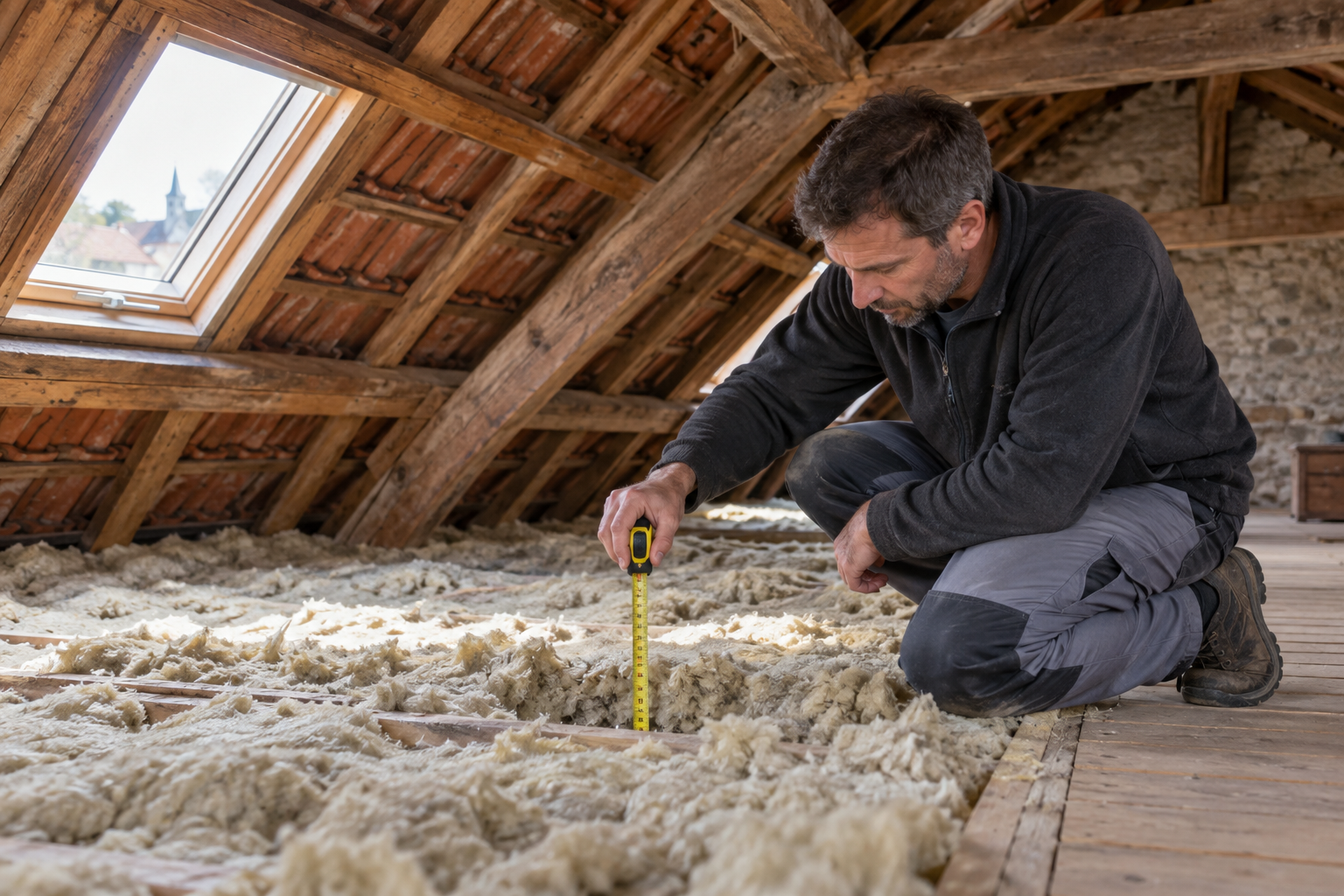 Illustration d'une inspection de combles avant travaux